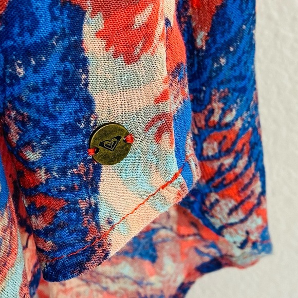 Roxy Crinkle Cotton T Back Beach Dress Size M - Picture 8 of 12